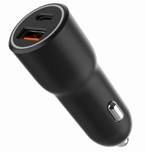 Gembird TA-UC-AC2PDQC38-CAR-01 Gembird 2-port USB brzi punjac za auto, Type-C PD, 38W, black