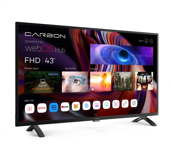 Carbon SMART LED TV 43  43FHDSW 1920x1080/FHD/DVB-T2/Bluetooth/WiFi/Magic Remote/Frameless/webOS